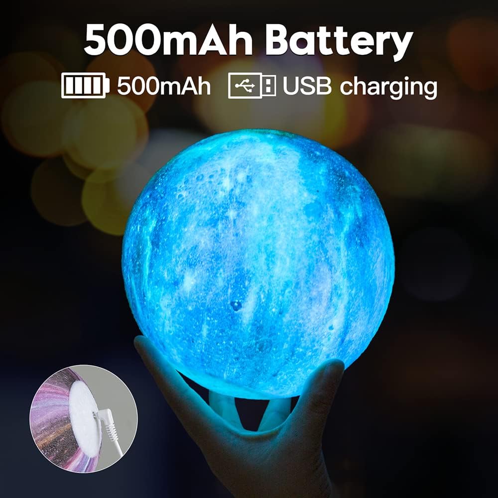 Galaxy Moon Lamp with Remote and Touch