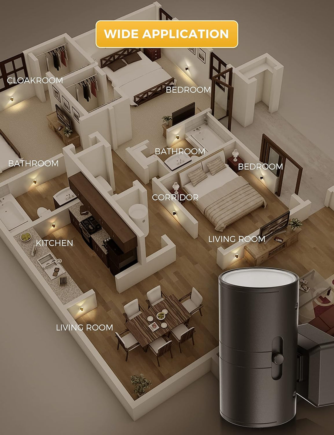 Modern BedRoom Adjustable LED Night Light