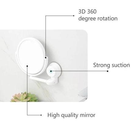 360° Rotating HD Vanity Mirror – Wall Mounted