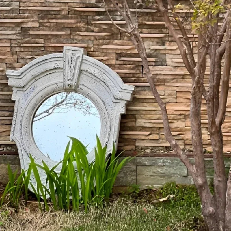 Boho Outdoor Wall Mirror – Decorative Hanging Art