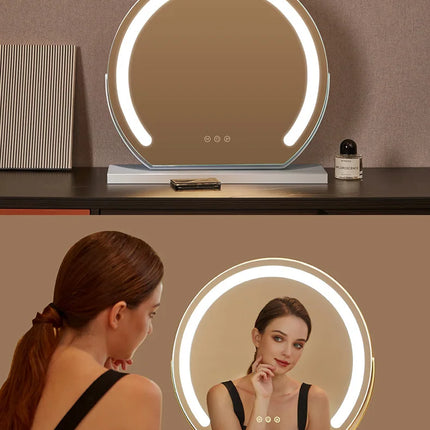 LED Lighted Makeup Mirror – Dimmable 10x Magnify