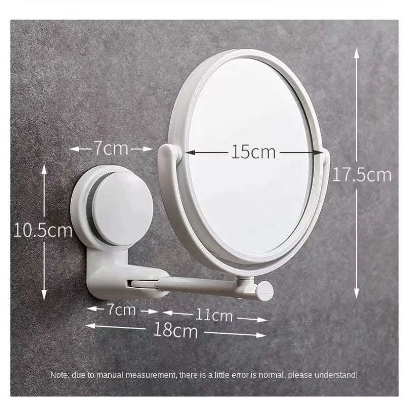 360° Rotating HD Vanity Mirror – Wall Mounted