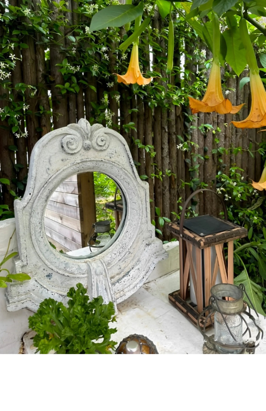 Boho Outdoor Wall Mirror – Decorative Hanging Art