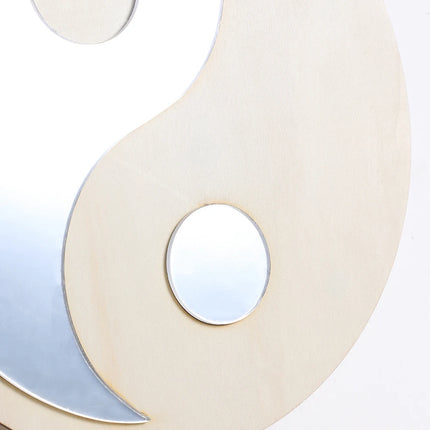 Boho Wooden Yin Yang Wall Mirror – Home Decor