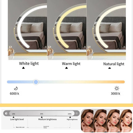 LED Lighted Makeup Mirror – Dimmable 10x Magnify