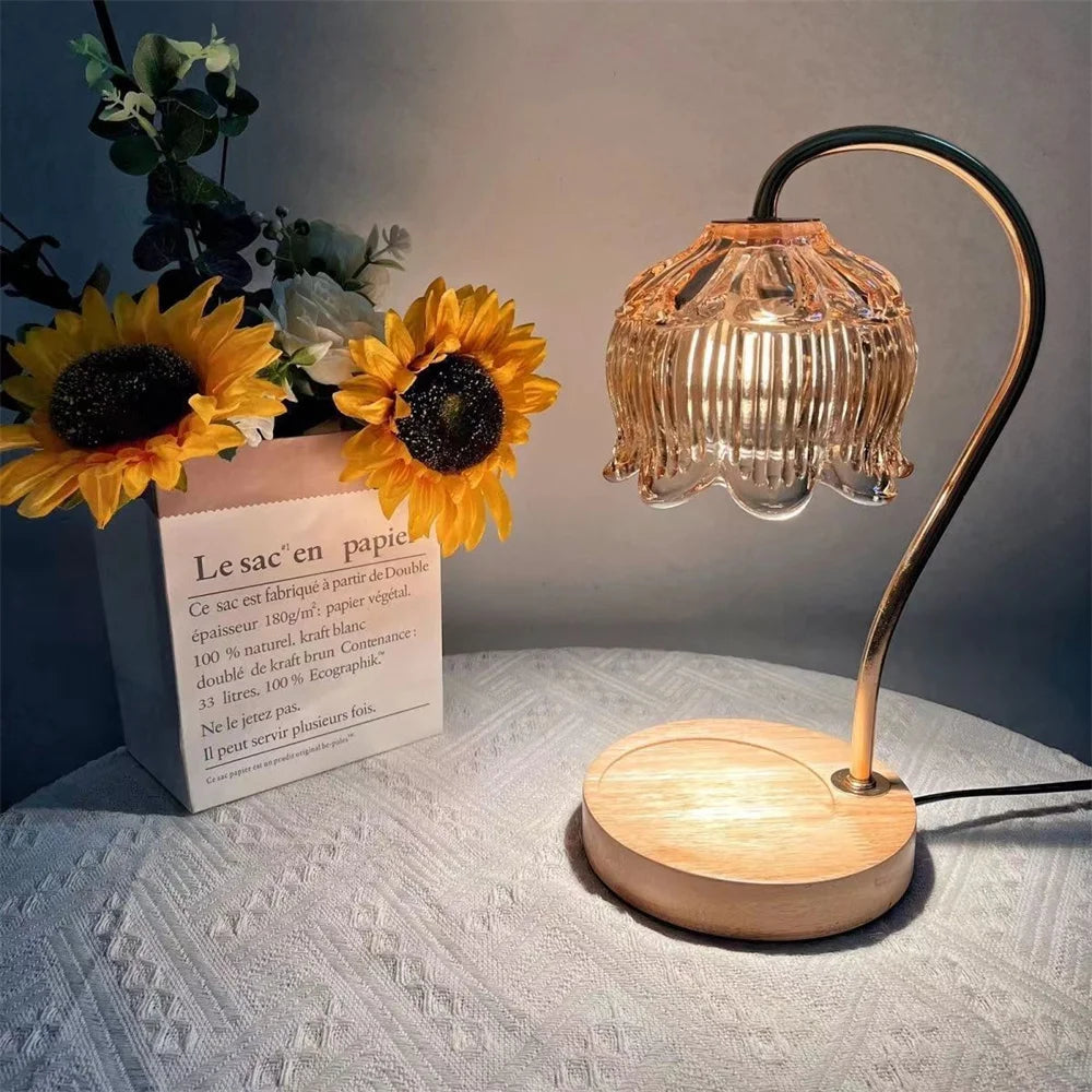 Retro Petal Candle Warmer Lamp