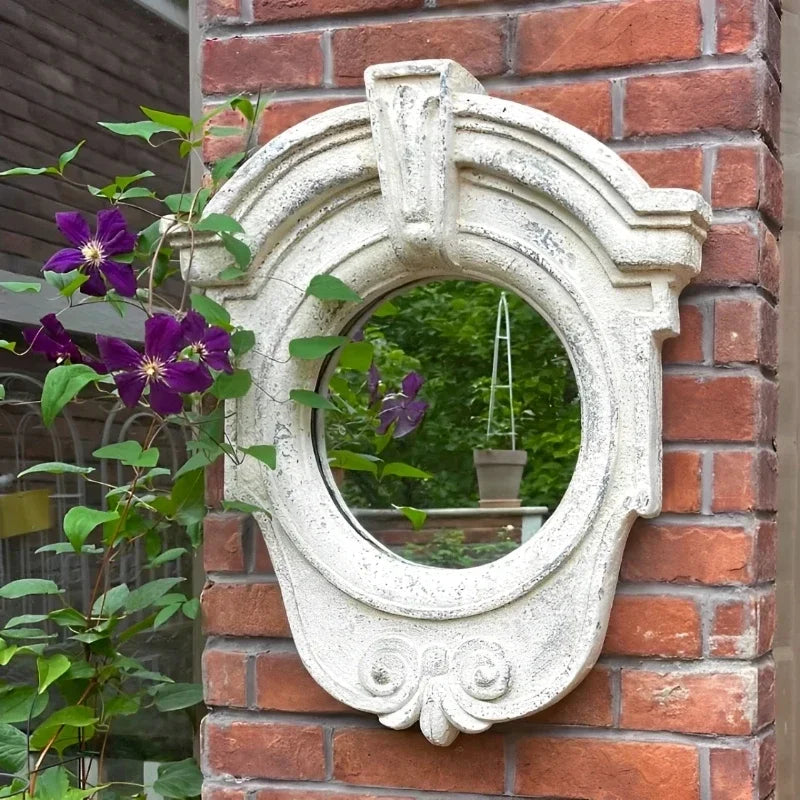 Boho Outdoor Wall Mirror – Decorative Hanging Art