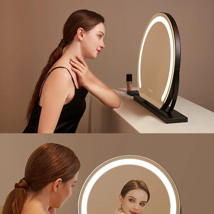 LED Lighted Makeup Mirror – Dimmable 10x Magnify