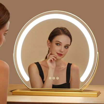 LED Lighted Makeup Mirror – Dimmable 10x Magnify