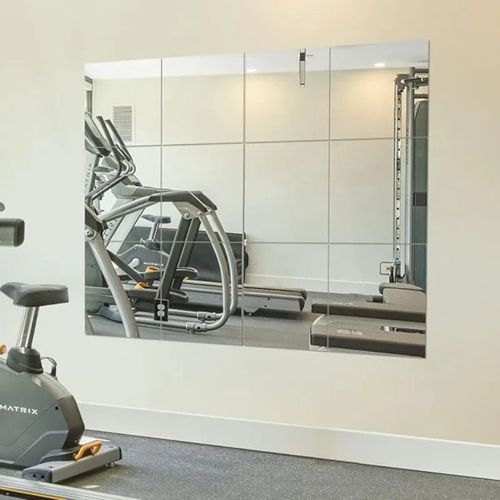 12” Wall-Mounted Acrylic Gym Mirror – Frameless