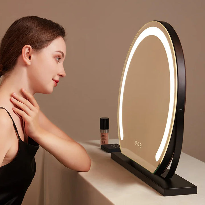 LED Lighted Makeup Mirror – Dimmable 10x Magnify
