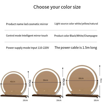 LED Lighted Makeup Mirror – Dimmable 10x Magnify