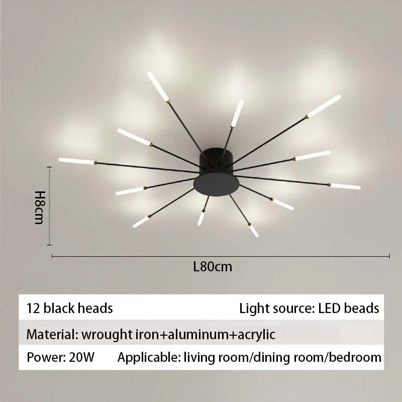 Modern Spiral LED Pendant Light for Living & Dining Rooms