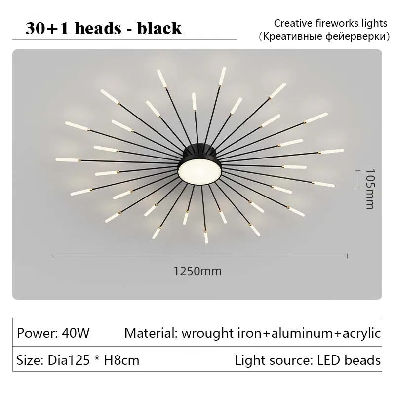 Modern Spiral LED Pendant Light for Living & Dining Rooms