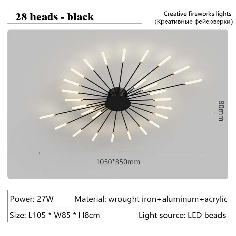 Modern Spiral LED Pendant Light for Living & Dining Rooms