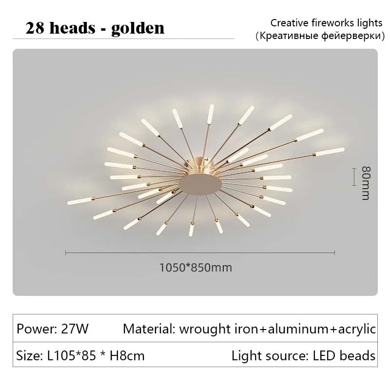 Modern Spiral LED Pendant Light for Living & Dining Rooms