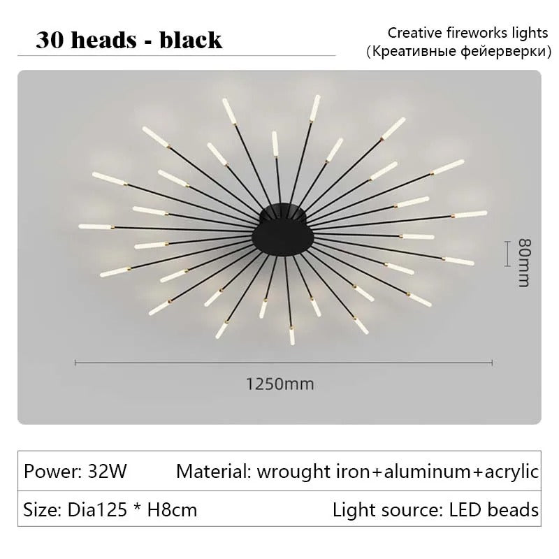 Modern Spiral LED Pendant Light for Living & Dining Rooms